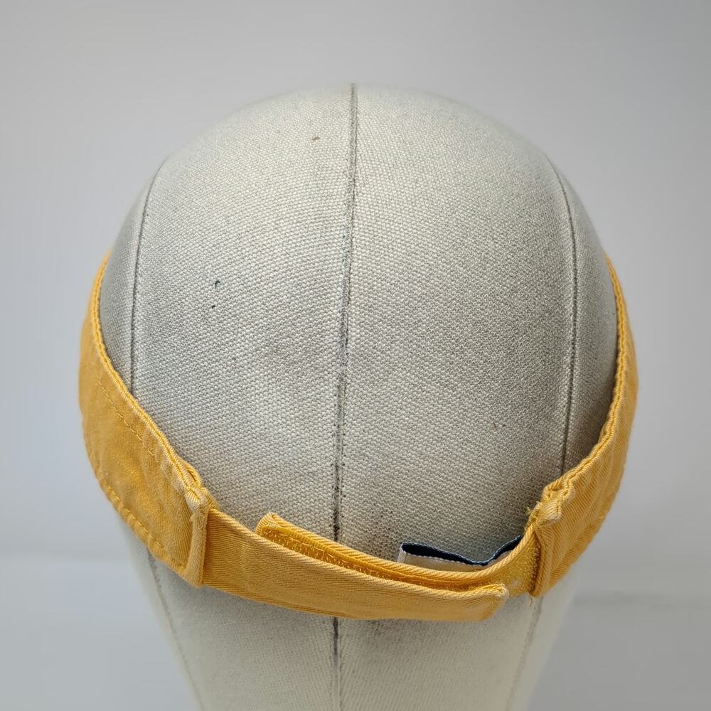 Old Navy Yellow Visor One Size Cotton Embroidered Logo Strapback Hat Contrast View 6